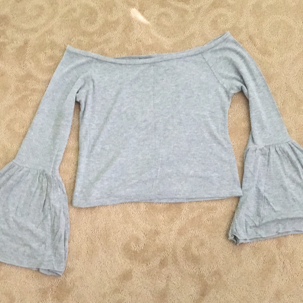 Cute off-the-shoulder belle-sleeve top